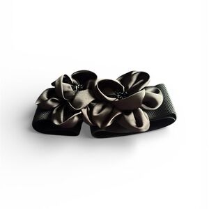 Alaix wide belt stretch with satin flower and beading, nwt